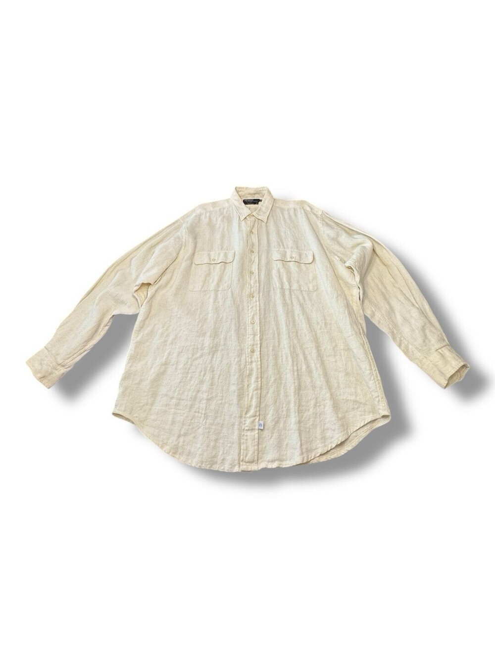 Tommy Bahama Ivory 100% Imported Linen Long Sleeve Button Down Men’s Size XL